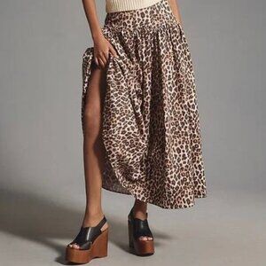 Mare Mare x Anthropologie Leopard Maxi Skirt